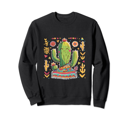 Cactus Serape Succulent Plant Sweatshirt - Casual Everyday Wear for Adults - T-Shirt, Sweatshirt, Hoodie