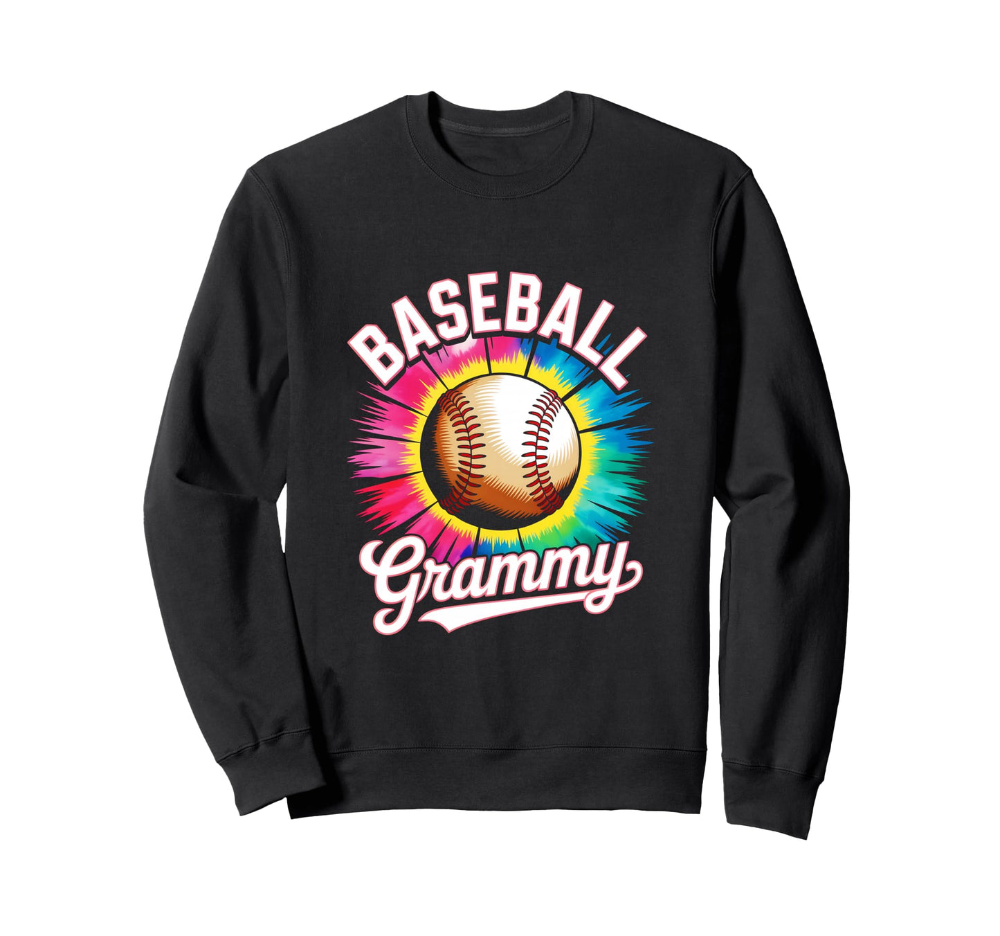 Baseball Grammy Tie Dye Colorful Sweatshirt - Minimalist Print for Adults - T-Shirt, Sweatshirt, Hoodie