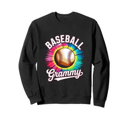Baseball Grammy Tie Dye Colorful Sweatshirt - Minimalist Print for Adults - T-Shirt, Sweatshirt, Hoodie