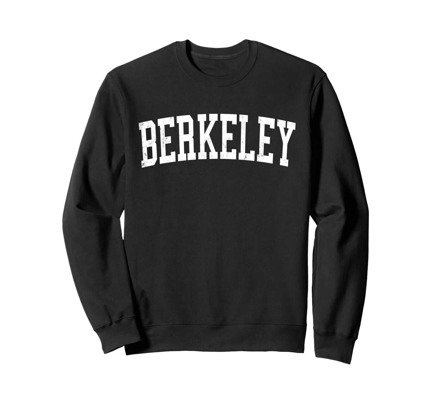 Berkeley Mo Distressed White Varsity Sweatshirt - Streetwear Style Unisex - T-Shirt, Sweatshirt, Hoodie
