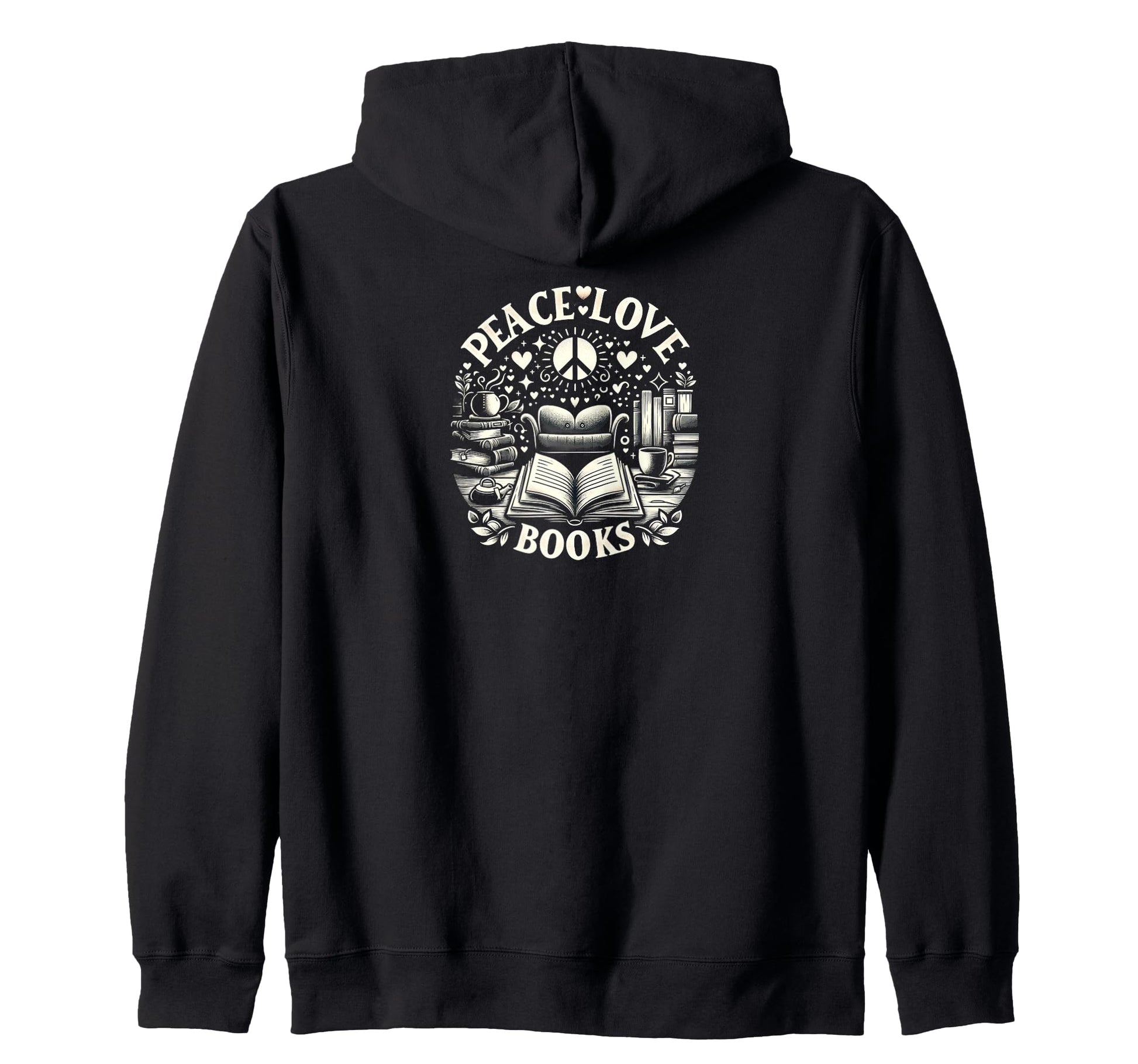 Literary Serenity Advocate Peace Love Sweatshirt - Streetwear Style Unisex - T-Shirt, Sweatshirt, Hoodie