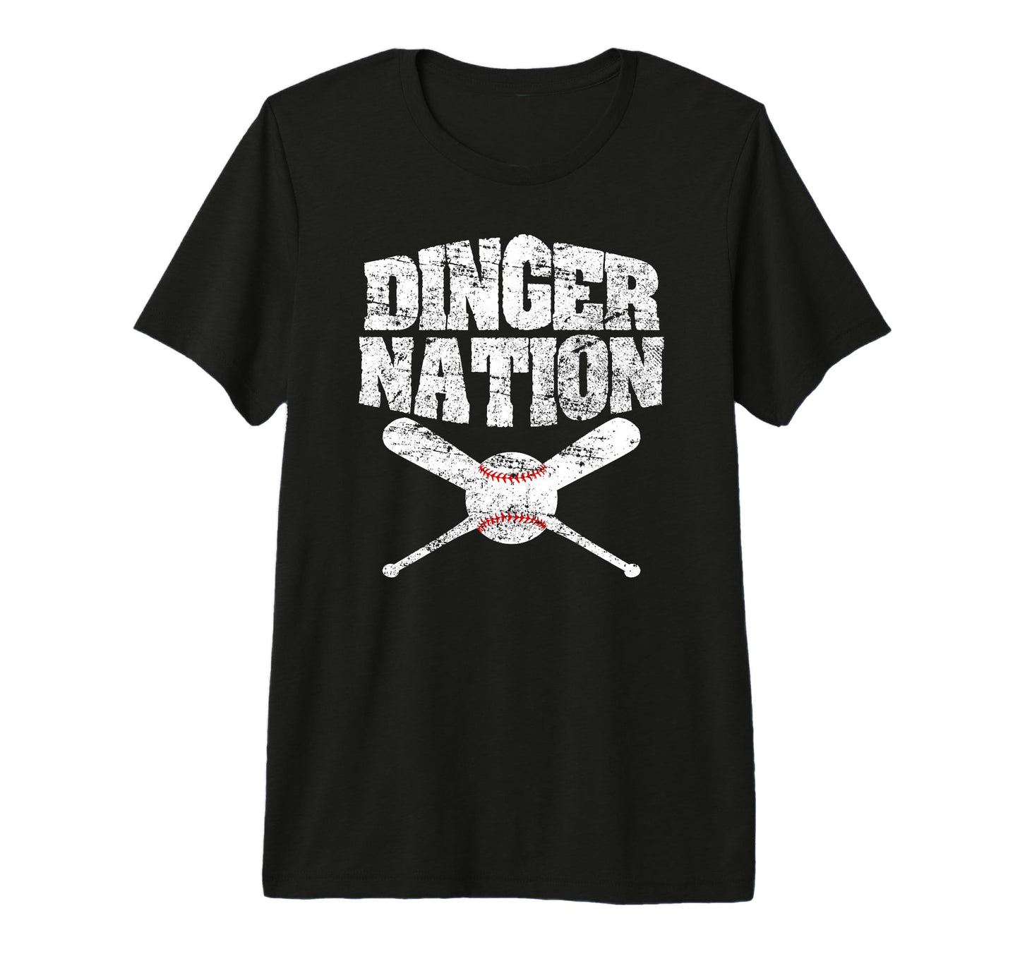 Dinger Nation Funny Baseball Tri Blend T-Shirt - Novelty Apparel Unisex - T-Shirt, Sweatshirt, Hoodie