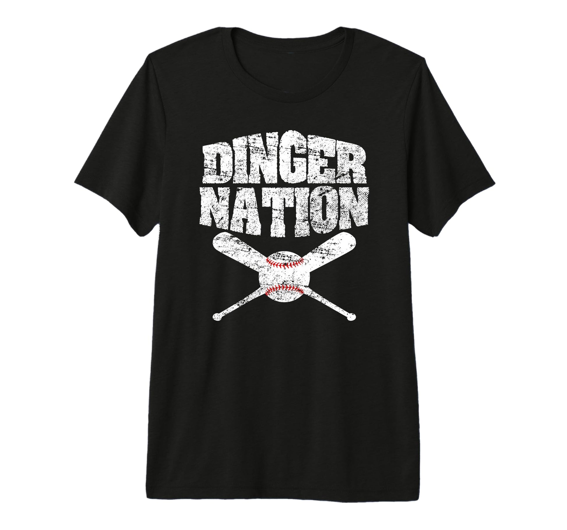 Dinger Nation Funny Baseball Tri Blend T-Shirt - Novelty Apparel Unisex - T-Shirt, Sweatshirt, Hoodie
