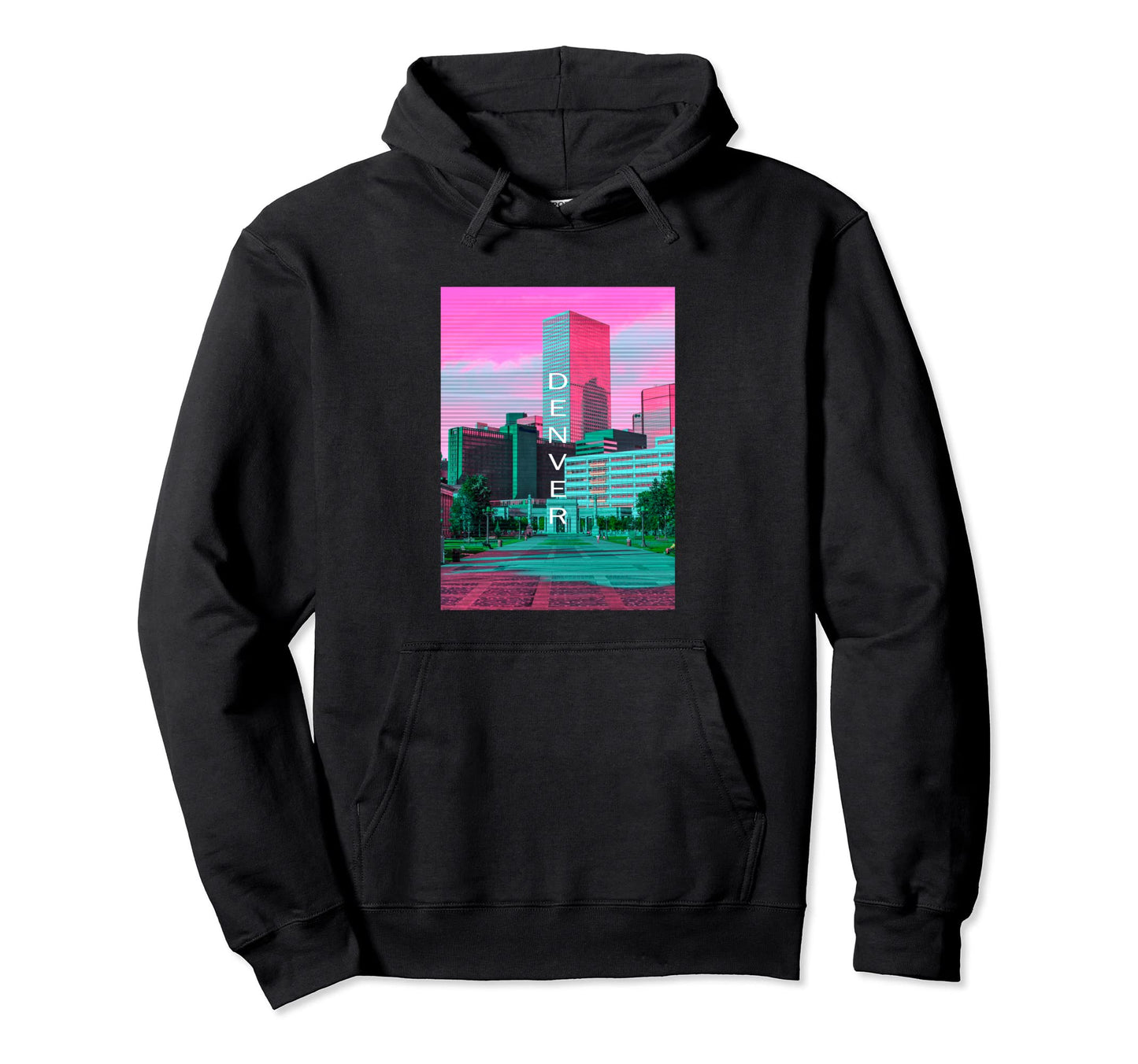 Colorado Vaporwave Aesthetic Souvenir Hoodie - Custom Art Print for Adults - T-Shirt, Sweatshirt, Hoodie