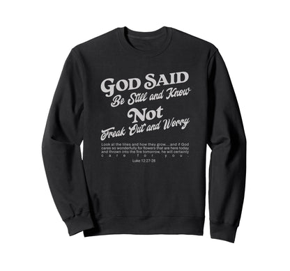 God Said Funny Boho Jesus Bible Sweatshirt - Unique Graphic Men Women - T-Shirt, Sweatshirt, Hoodie