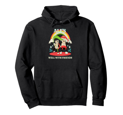 Wholesome Mushroom Bug Rainbow Cartoon Joy Hoodie - Graphic Print Unisex - T-Shirt, Sweatshirt, Hoodie