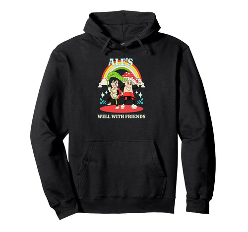 Wholesome Mushroom Bug Rainbow Cartoon Joy Hoodie - Graphic Print Unisex - T-Shirt, Sweatshirt, Hoodie