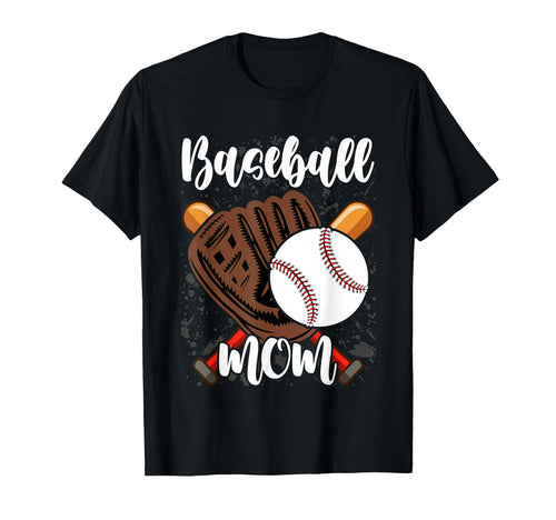 Baseball Fan Mom Mother T-Shirt - Trendy Graphic Unisex - T-Shirt, Sweatshirt, Hoodie
