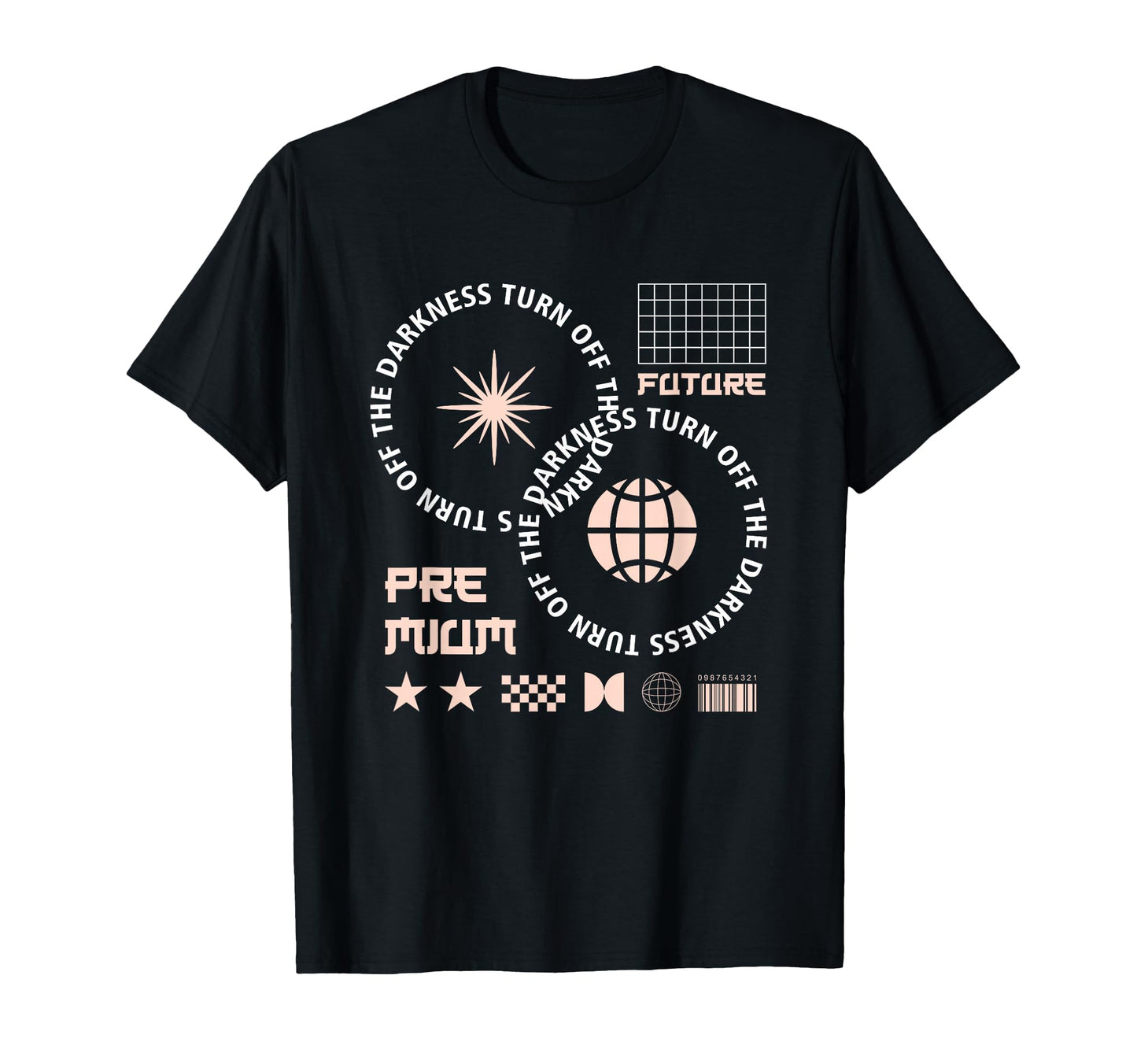 Turn Off Darkness Aesthetic Edgy T-Shirt - Minimalist Print Unisex - T-Shirt, Sweatshirt, Hoodie