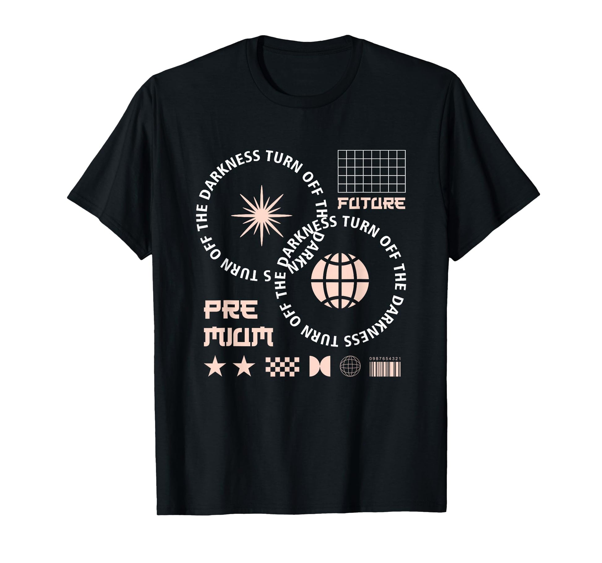 Turn Off Darkness Aesthetic Edgy T-Shirt - Minimalist Print Unisex - T-Shirt, Sweatshirt, Hoodie