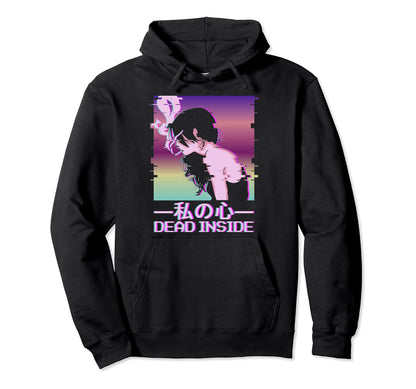 Dead Inside Lofi Vaporwave Alt Indie Hoodie - Minimalist Print for Adults - T-Shirt, Sweatshirt, Hoodie