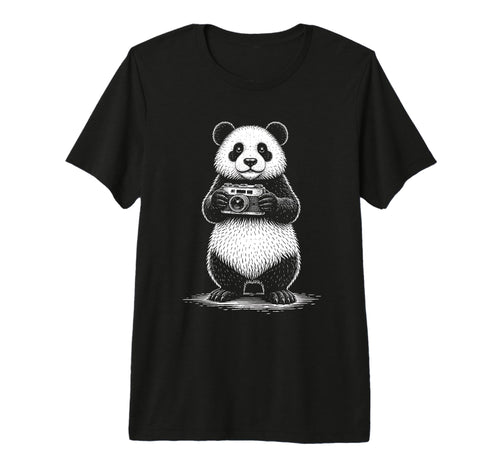 Panda Photographer Camera Photography T-Shirt - Trendy Graphic Men Women - T-Shirt, Sweatshirt, Hoodie
