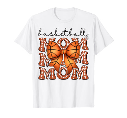 Basketball Mom Coquette Bow Game T-Shirt - Fun Novelty Design Men Women - T-Shirt, Sweatshirt, Hoodie