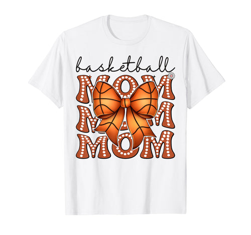 Basketball Mom Coquette Bow Game T-Shirt - Fun Novelty Design Men Women - T-Shirt, Sweatshirt, Hoodie