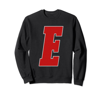 Letter E Monogram Varsity Sweatshirt - Fun Novelty Design Men Women - T-Shirt, Sweatshirt, Hoodie