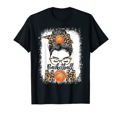 Basketball Mom Game Day Messy Bun T-Shirt - Custom Art Print for Adults - T-Shirt, Sweatshirt, Hoodie