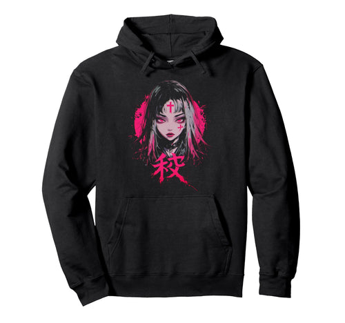 Goth Grunge Demon Anime Waifu Hoodie - Casual Everyday Wear for Adults - T-Shirt, Sweatshirt, Hoodie