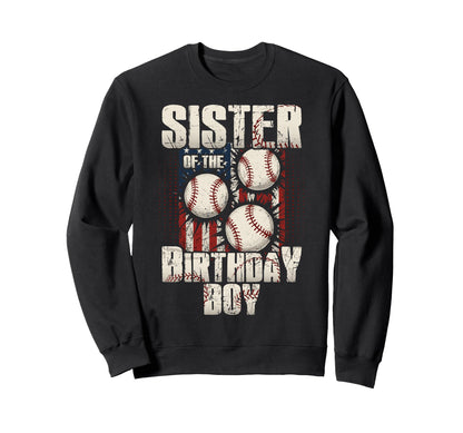 Sister Birthday Matching Baseball Sweatshirt - Aesthetic Graphic Unisex - T-Shirt, Sweatshirt, Hoodie