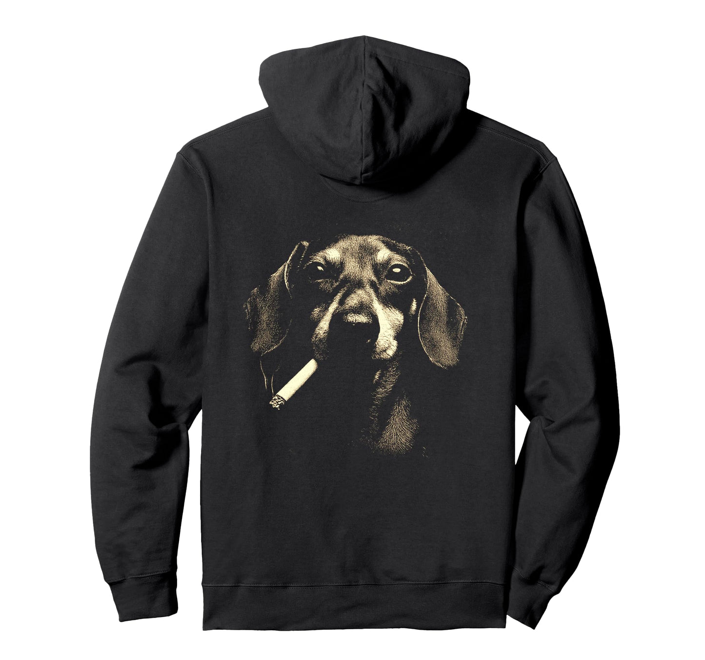 Dachshund Smoking Cigarette Grunge Meme 90S Hoodie - Trendy Graphic Unisex - T-Shirt, Sweatshirt, Hoodie