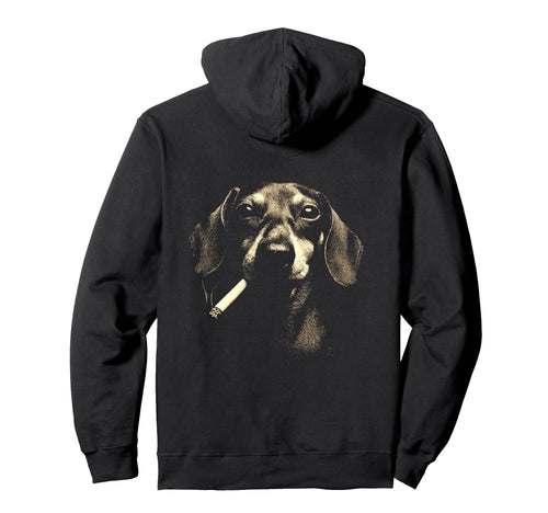 Dachshund Smoking Cigarette Grunge Meme 90S Hoodie - Trendy Graphic Unisex - T-Shirt, Sweatshirt, Hoodie