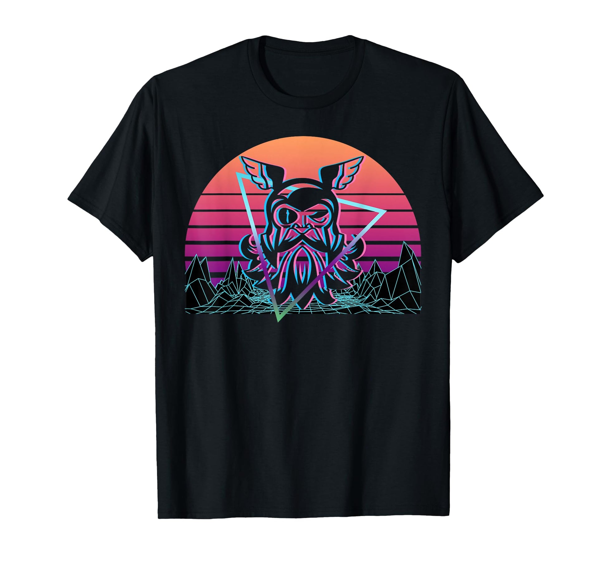 Odin Celtic Norse Mythology Vaporwave T-Shirt - Unique Graphic for Adults - T-Shirt, Sweatshirt, Hoodie