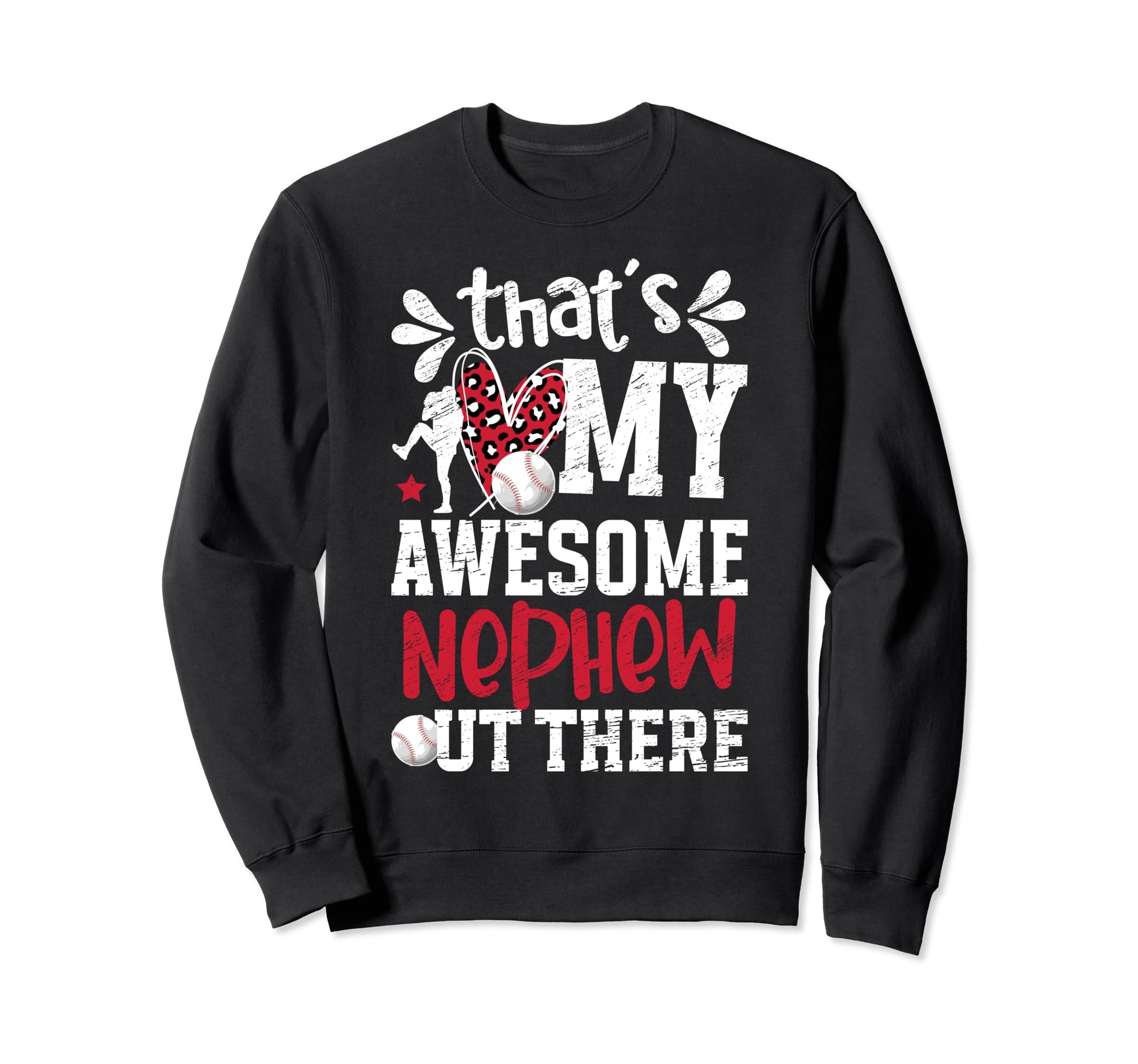 My Awesome Nephew Baseball Aunt Sweatshirt - Novelty Apparel for Adults - T-Shirt, Sweatshirt, Hoodie