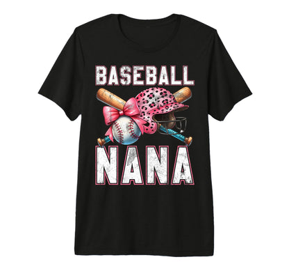 Baseball Nana Baseball Player Grandma T-Shirt - Aesthetic Graphic Unisex - T-Shirt, Sweatshirt, Hoodie