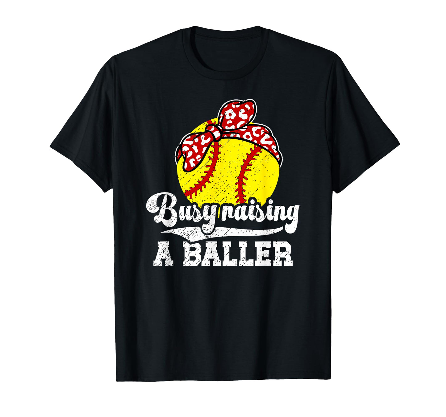 Busy Raising Baller Softball Mom T-Shirt - Aesthetic Graphic Unisex - T-Shirt, Sweatshirt, Hoodie
