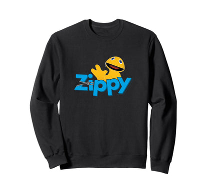 Rainbow Zippy Zip Text Sweatshirt - Streetwear Style for Adults - T-Shirt, Sweatshirt, Hoodie