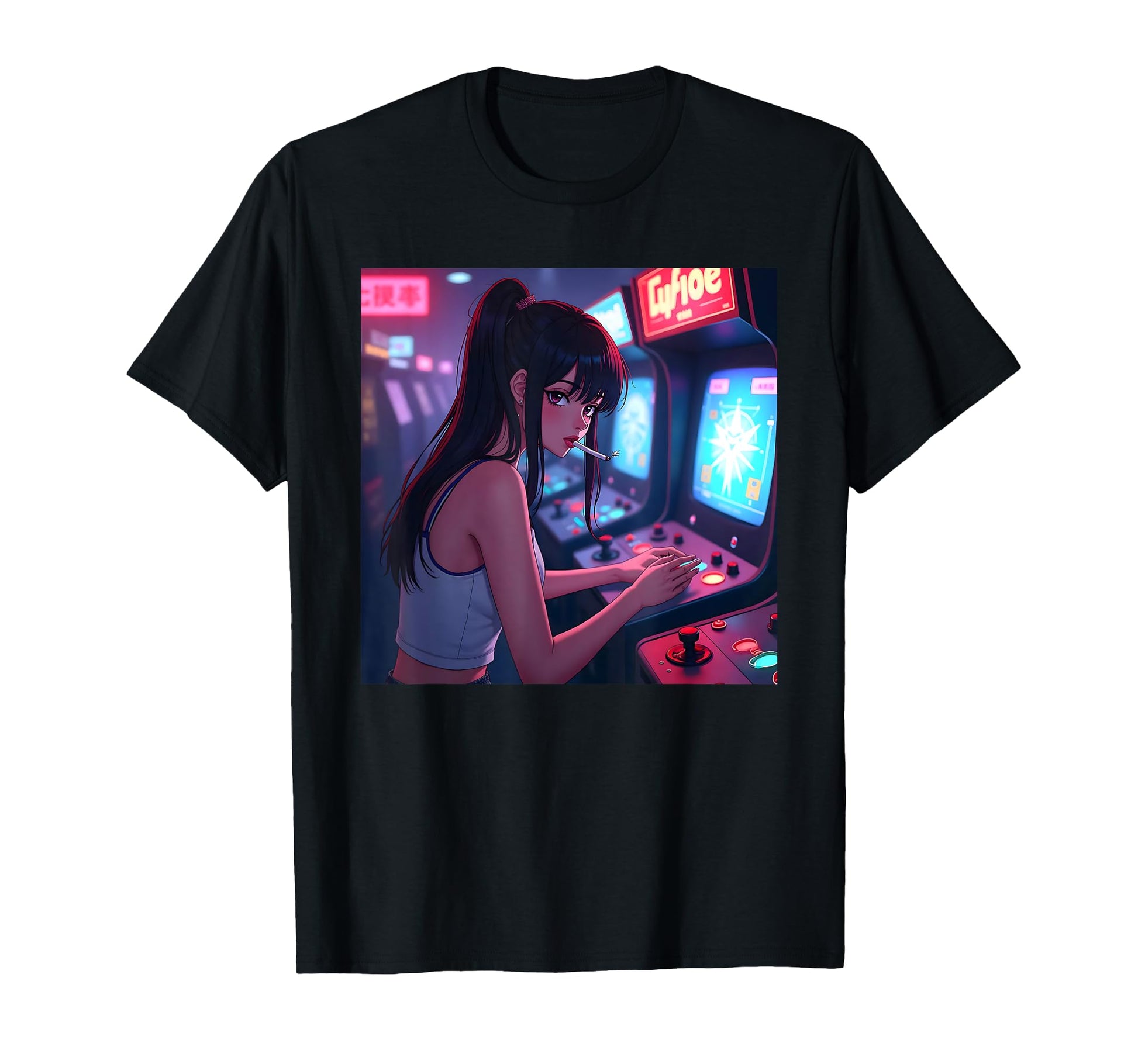 Gamer Anime Japanese Vaporwave Sad T-Shirt - Aesthetic Graphic Unisex - T-Shirt, Sweatshirt, Hoodie
