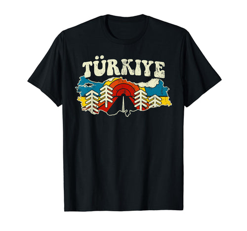 Turkey Turkish T Rkiye Country Rainbow 70S T-Shirt - Unique Graphic Unisex - T-Shirt, Sweatshirt, Hoodie