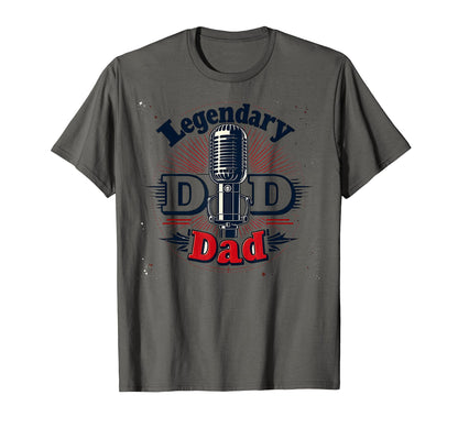 Mens Legendary Dad Old Skool Mic T-Shirt - Novelty Apparel Men Women - T-Shirt, Sweatshirt, Hoodie