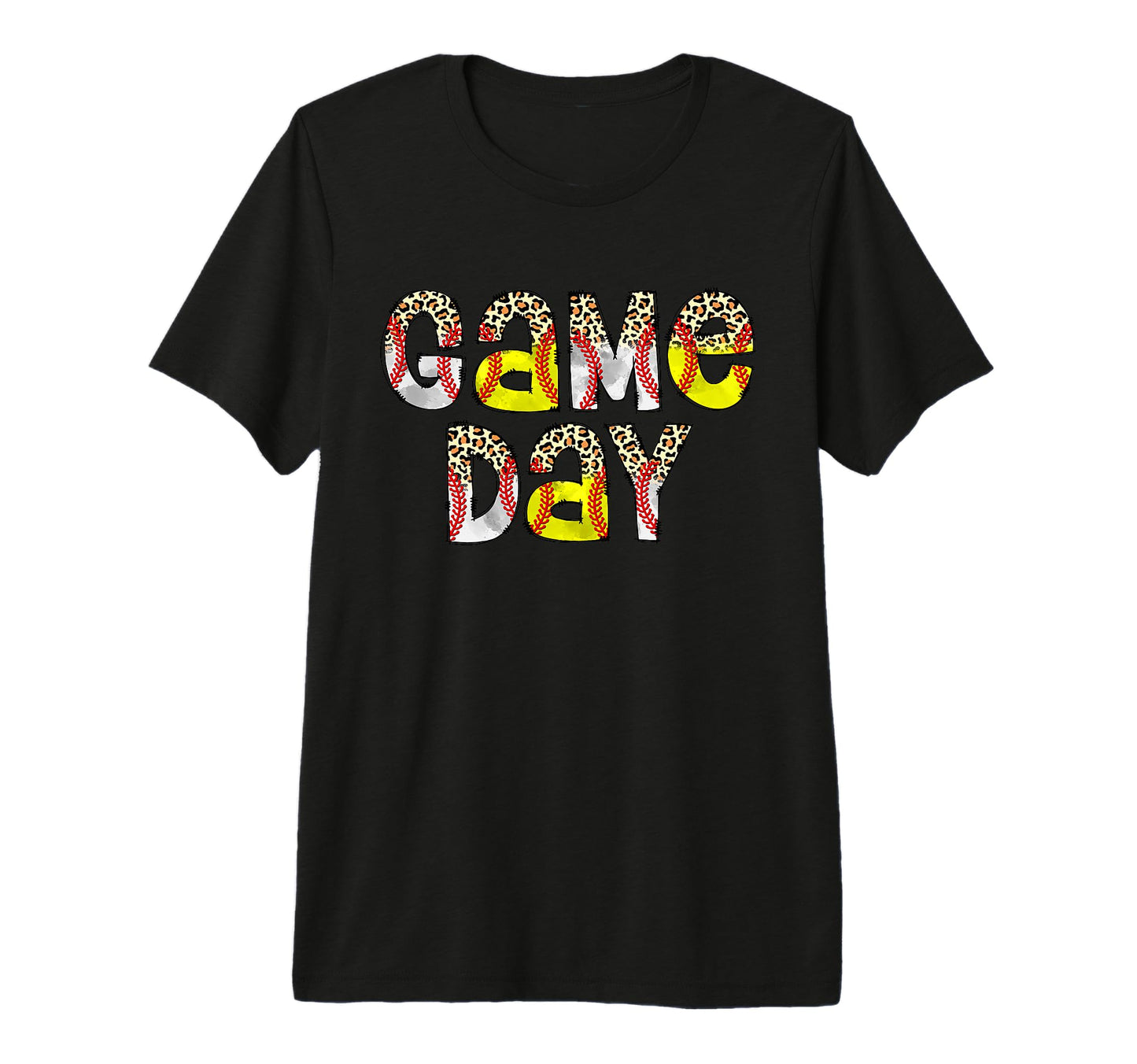 Game Day Leopard Baseball Softball Mom T-Shirt - Streetwear Style Unisex - T-Shirt, Sweatshirt, Hoodie