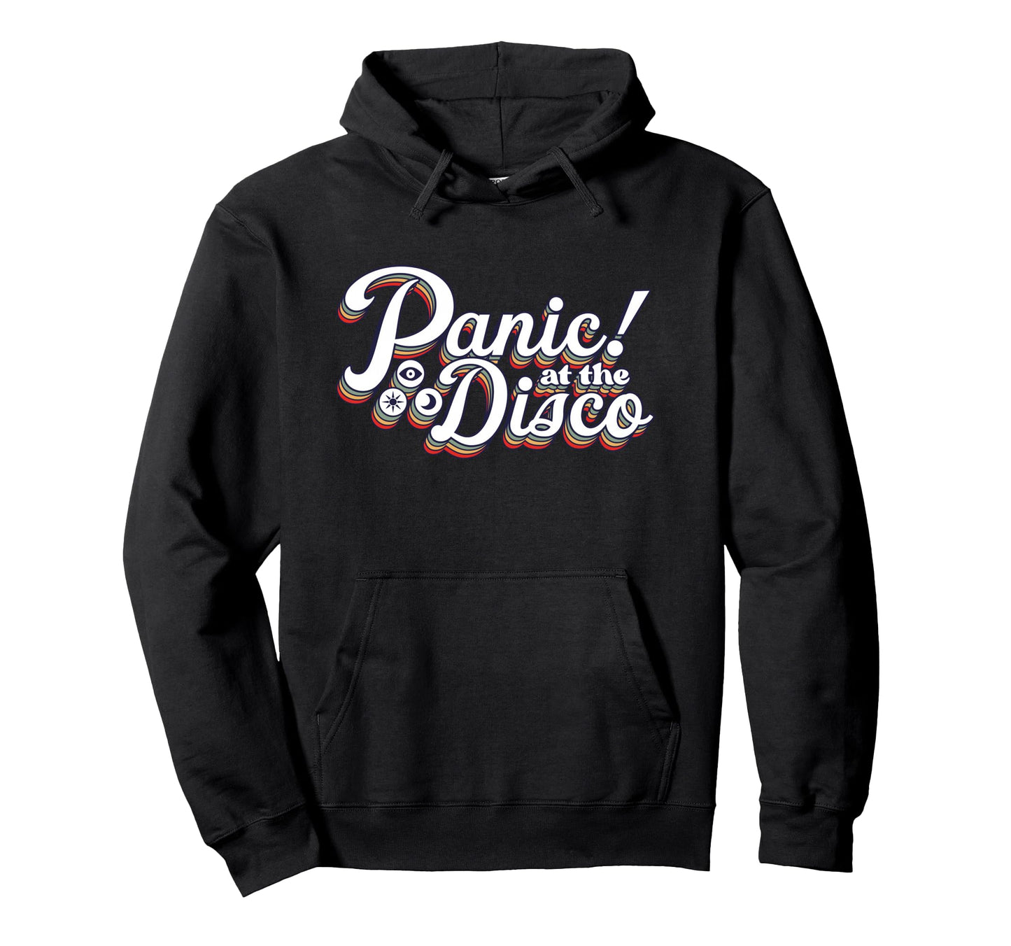 Panic Disco Rainbow Logo Hoodie - Trendy Graphic for Adults - T-Shirt, Sweatshirt, Hoodie