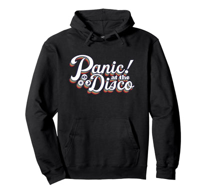 Panic Disco Rainbow Logo Hoodie - Trendy Graphic for Adults - T-Shirt, Sweatshirt, Hoodie