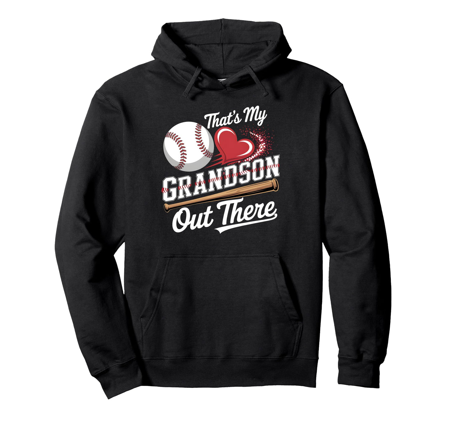 Thats My Grandson Baseball Grandma Mothers Hoodie - Unique Graphic Unisex - T-Shirt, Sweatshirt, Hoodie
