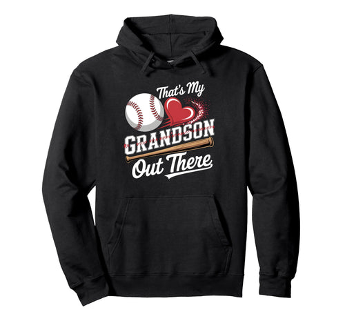 Thats My Grandson Baseball Grandma Mothers Hoodie - Unique Graphic Unisex - T-Shirt, Sweatshirt, Hoodie