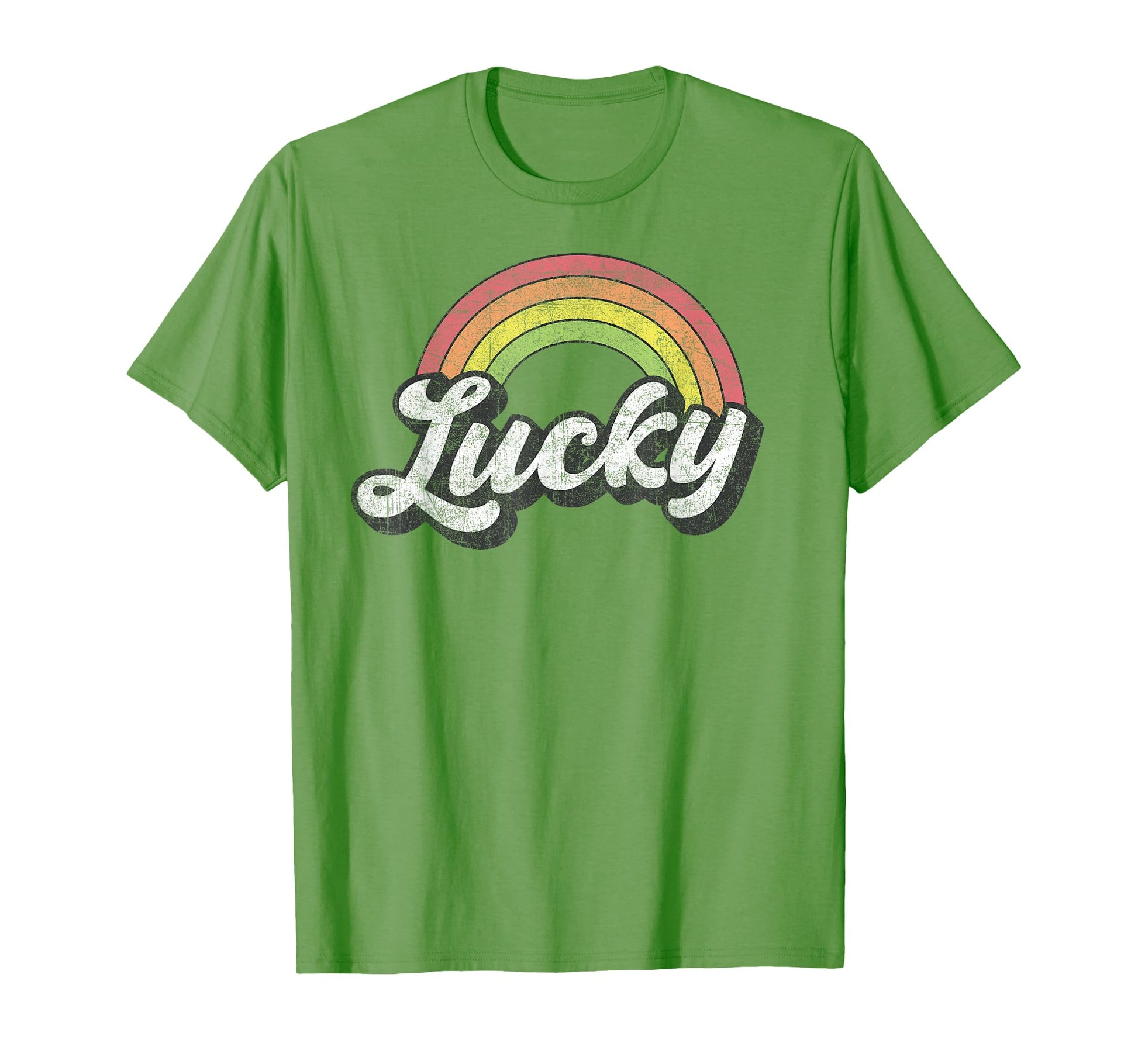 Lucky Rainbow St Patricks Day Womens T-Shirt - Custom Art Print Men Women - T-Shirt, Sweatshirt, Hoodie