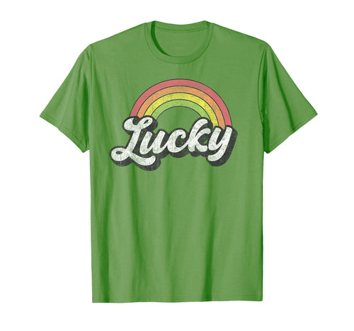 Lucky Rainbow St Patricks Day Womens T-Shirt - Custom Art Print Men Women - T-Shirt, Sweatshirt, Hoodie