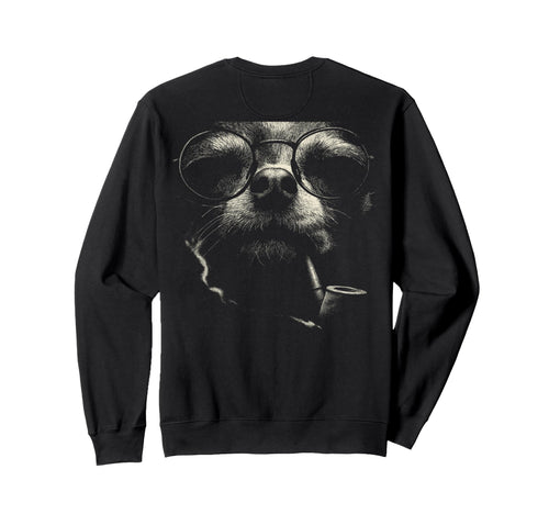 Fun Chihuahua Smoking Pipe Glasses Sweatshirt - Graphic Print for Adults - T-Shirt, Sweatshirt, Hoodie