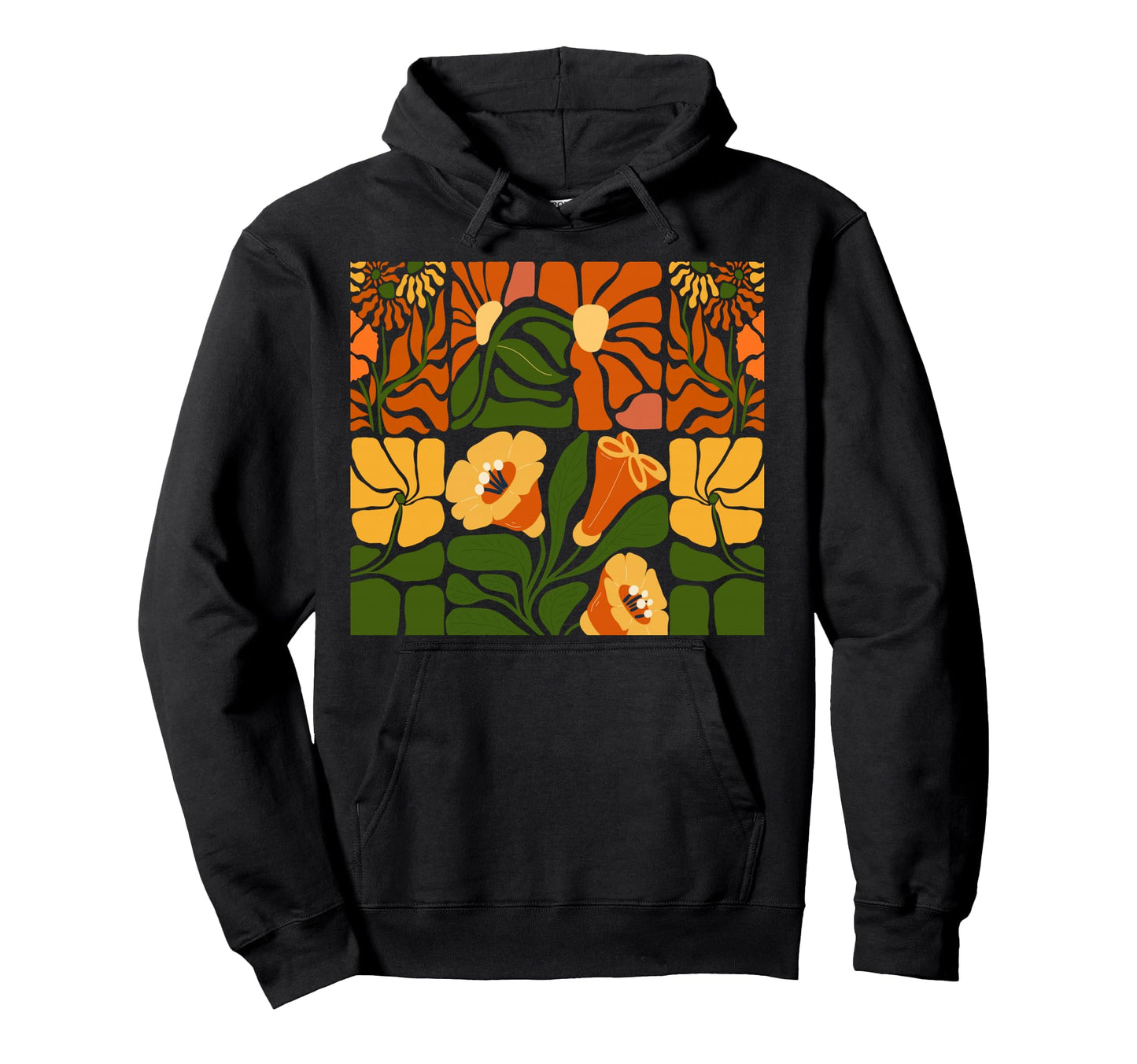 Abstract Floral Flower Boho Matisse Hoodie - Minimalist Print for Adults - T-Shirt, Sweatshirt, Hoodie