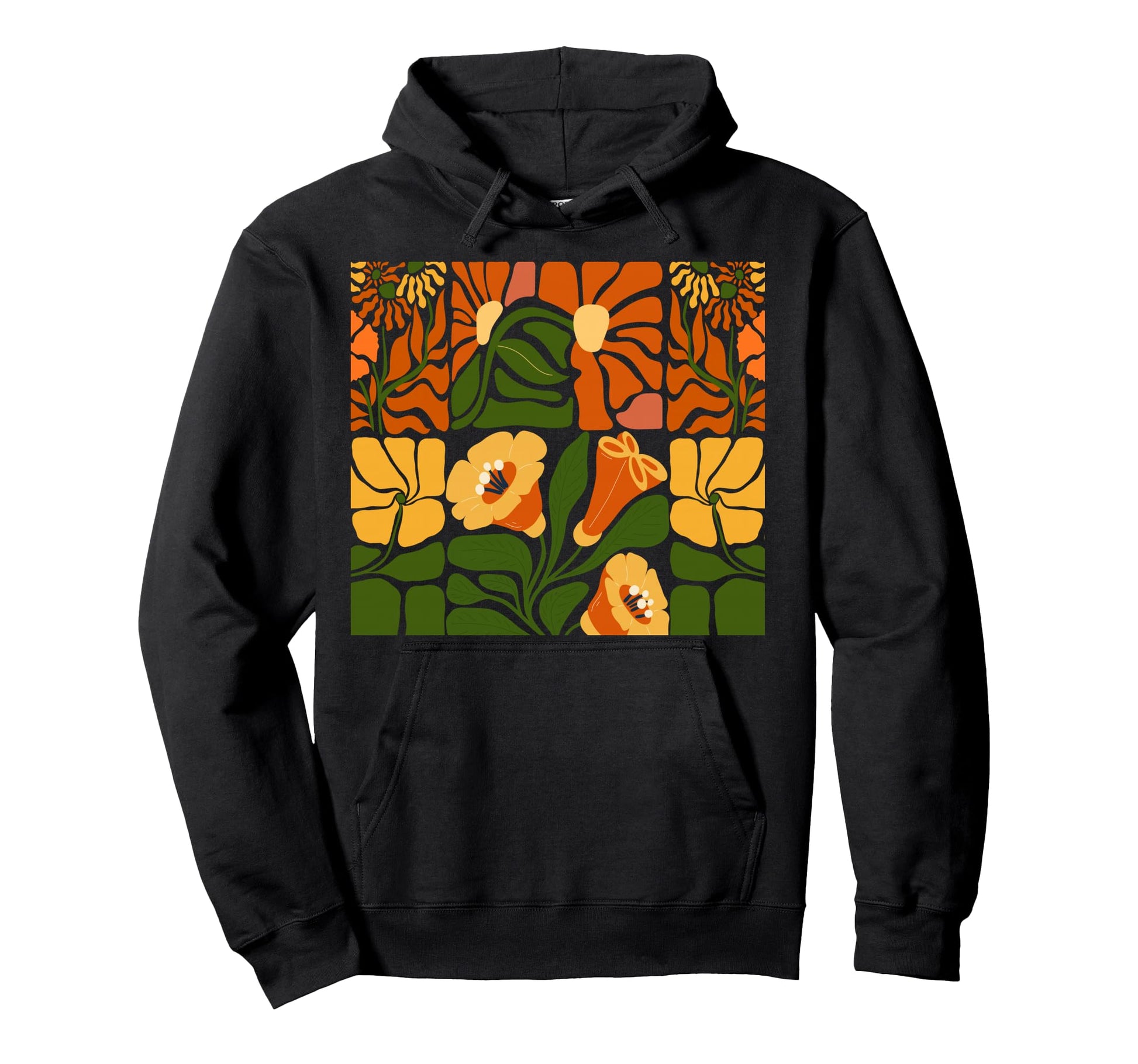 Abstract Floral Flower Boho Matisse Hoodie - Minimalist Print for Adults - T-Shirt, Sweatshirt, Hoodie