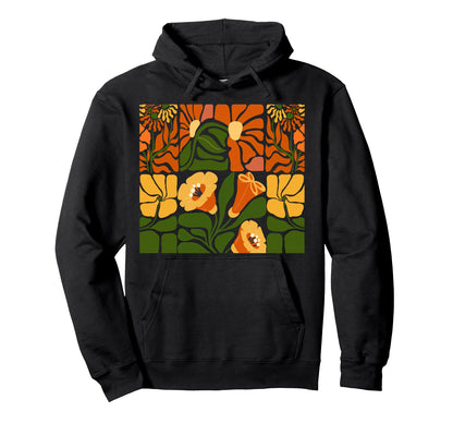 Abstract Floral Flower Boho Matisse Hoodie - Minimalist Print for Adults - T-Shirt, Sweatshirt, Hoodie