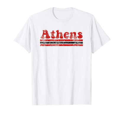 Athens Georgia Weathered Stripe T-Shirt - Custom Art Print for Adults - T-Shirt, Sweatshirt, Hoodie