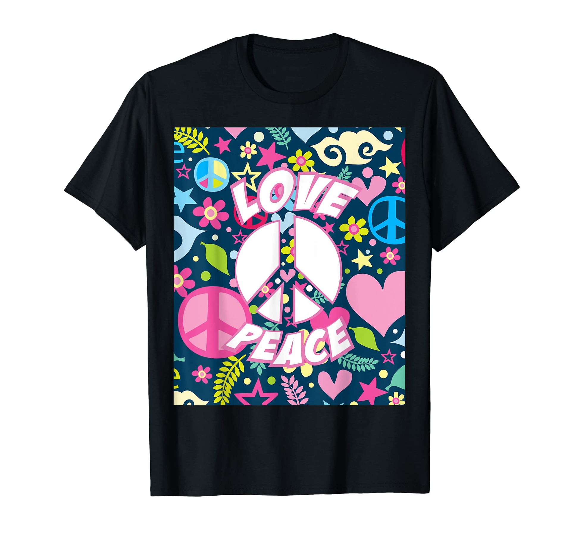 Peace Sign Love 70S Hippie Costume T-Shirt - Trendy Graphic Unisex - T-Shirt, Sweatshirt, Hoodie