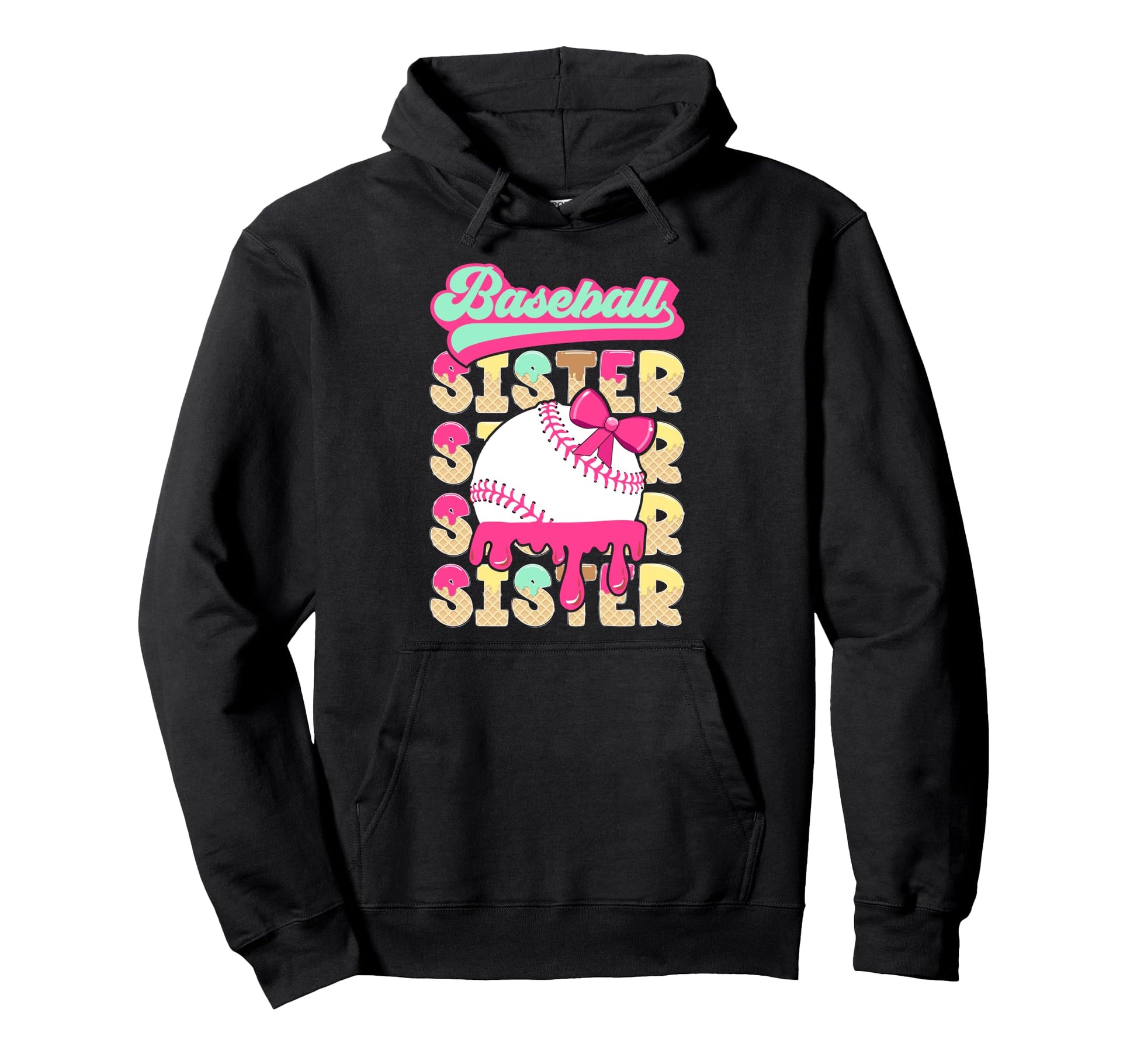 Baseball Sister Drip Baseball Players Hoodie - Graphic Print for Adults - T-Shirt, Sweatshirt, Hoodie