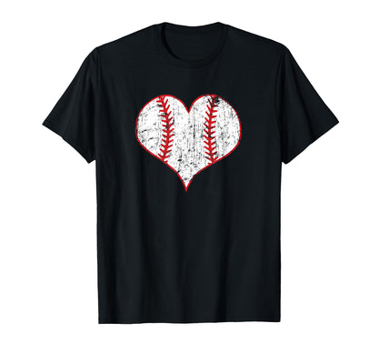 New Love Baseball Mom Heart T-Shirt - Minimalist Print for Adults - T-Shirt, Sweatshirt, Hoodie