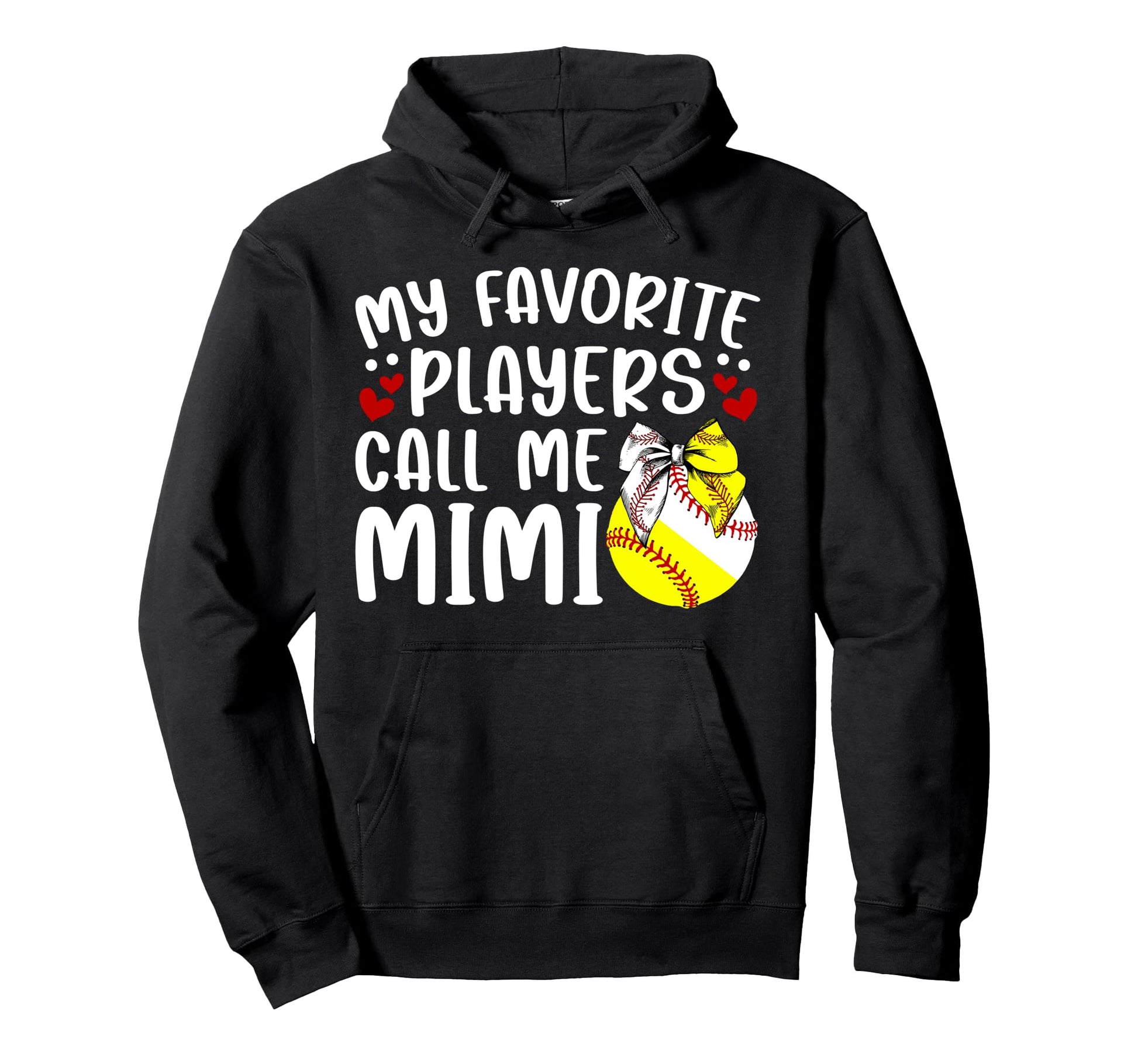Favorite Players Call Me Mimi Softball Hoodie - Trendy Graphic for Adults - T-Shirt, Sweatshirt, Hoodie