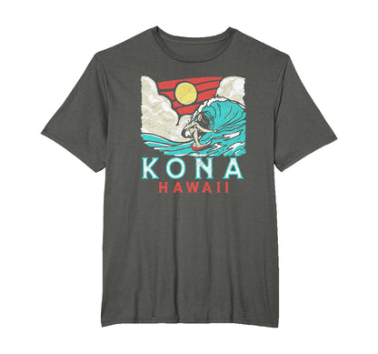 Kona Hawaii Surfer Vibe 80S Surf Vibe T-Shirt - Minimalist Print Men Women - T-Shirt, Sweatshirt, Hoodie