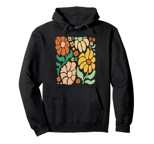 Boho Floral Groovy Flowers Aesthetic Hoodie - Custom Art Print Men Women - T-Shirt, Sweatshirt, Hoodie